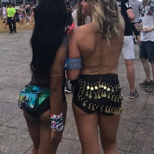 Black and gold chain skirt or top